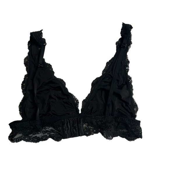 Victoria's Secret Unlined Wireless Lace Black Bralette Large‎ - Picture 2 of 10